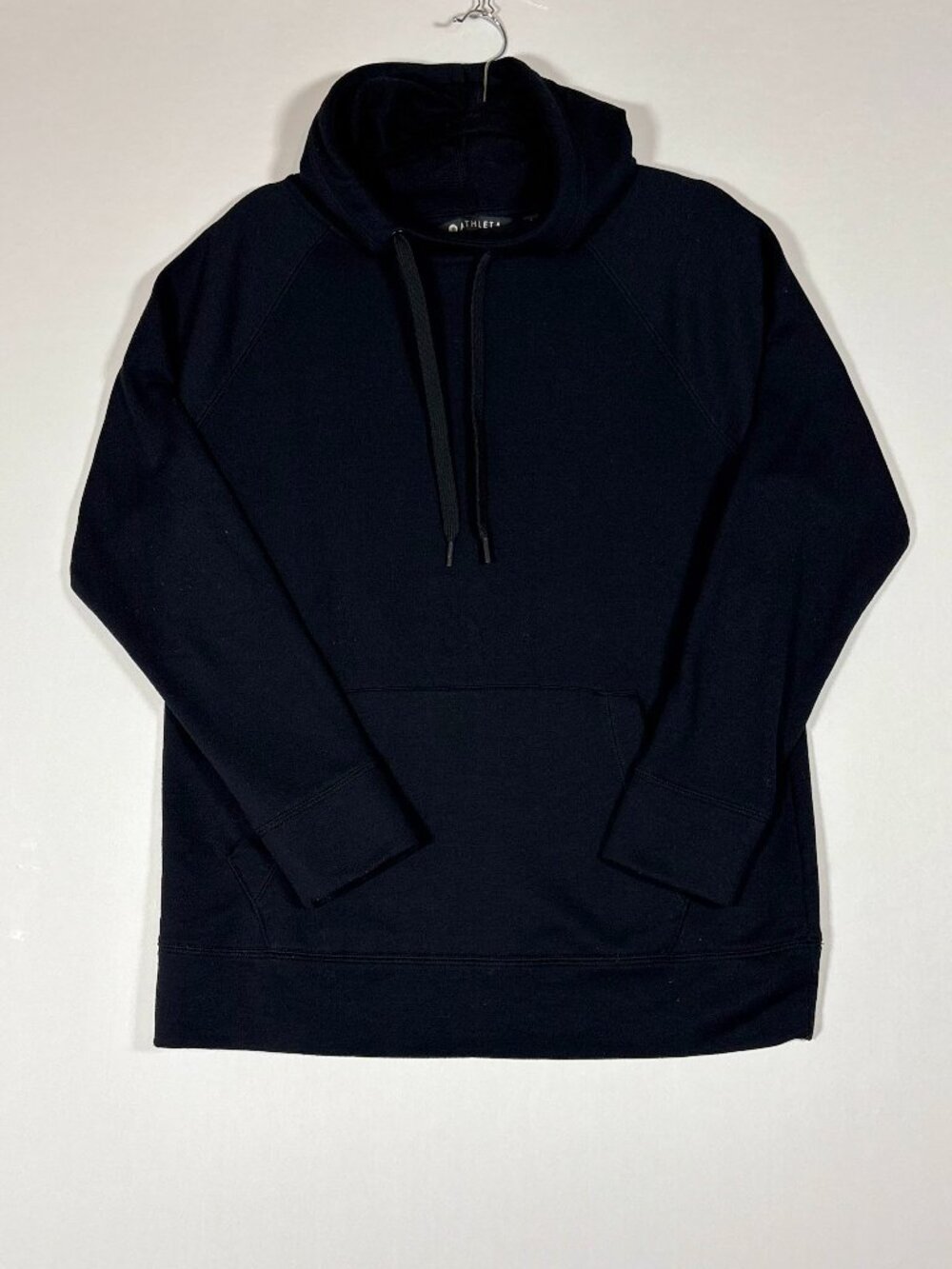 Athleta Coaster Luxe Black Modal Pullover Hoodie Womens Size S
